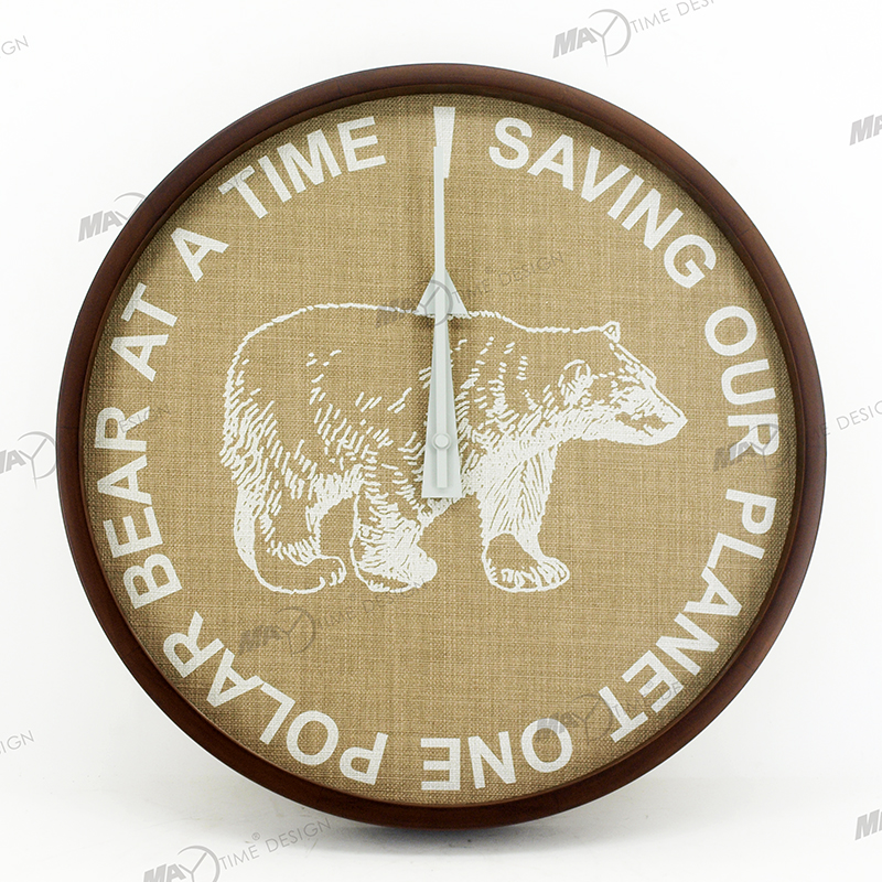 Discover the Charm of a Printed Bear Wall Clock for Your Home Decor.