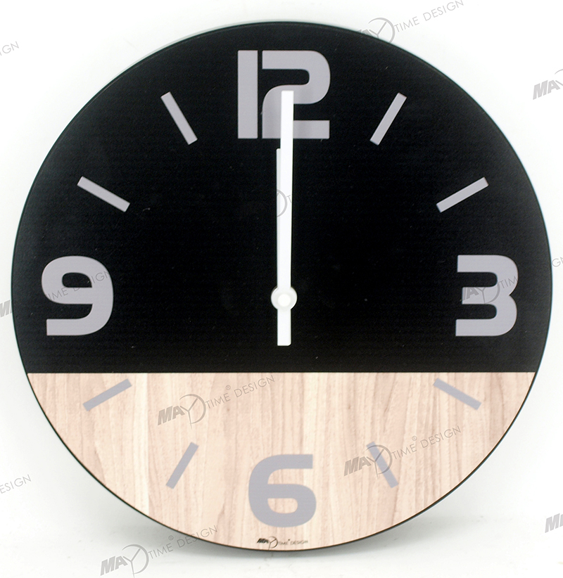 Home Wall Clock, Creative Round Decorative Wall Mute Simple plastic Quartz Clock Multicolor