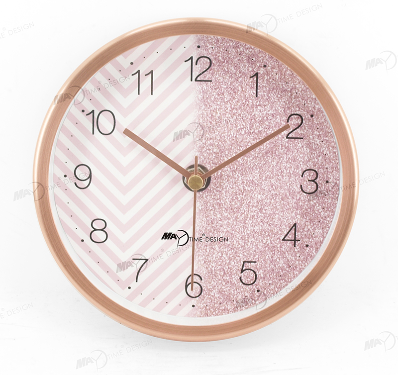  Battery Operated Non-Ticking Silent Quartz Vintage Red Bronze color Modern Metal table Clock 