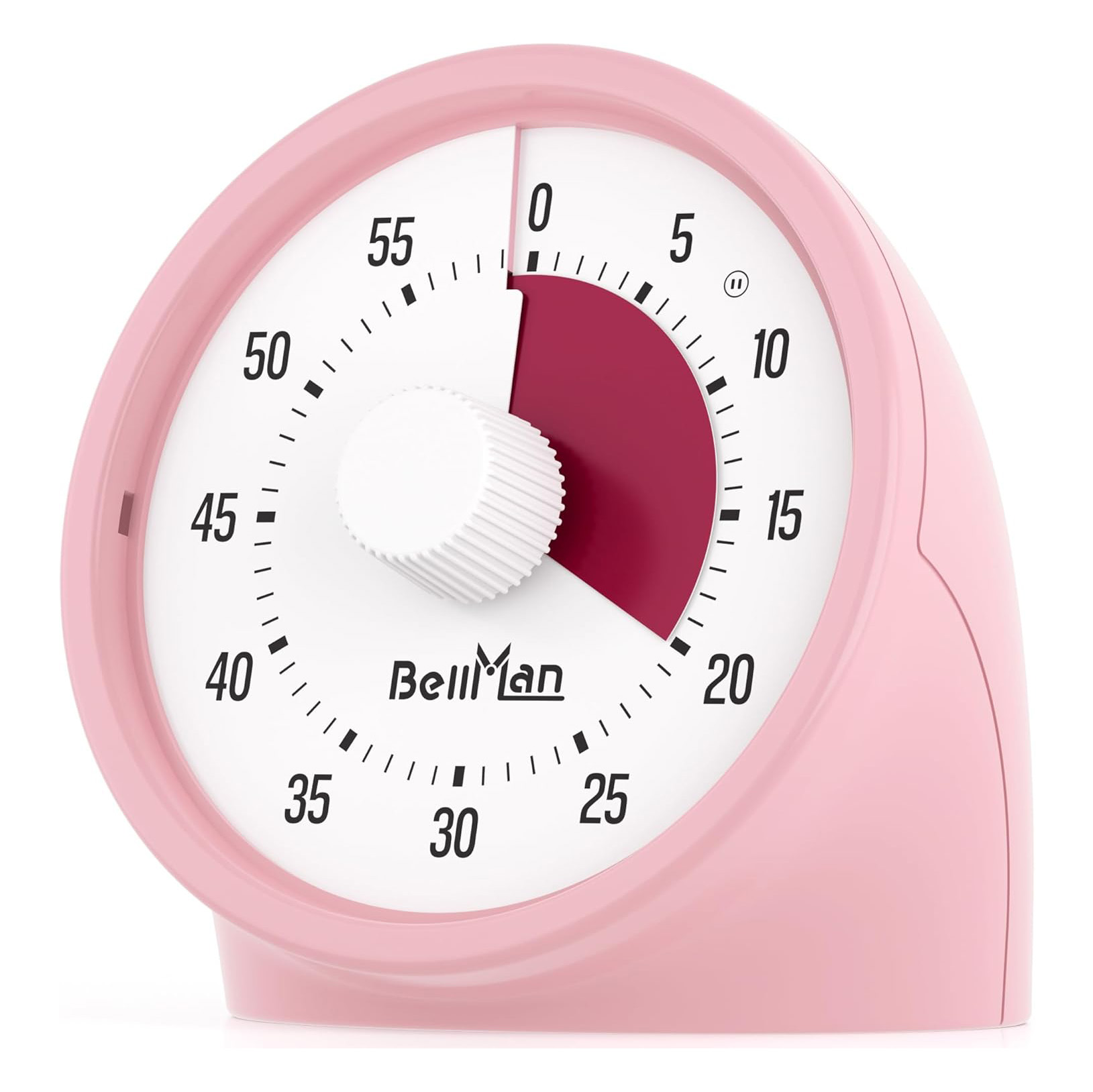 Pink 60-Minute Countdown Timer with Silent Operation