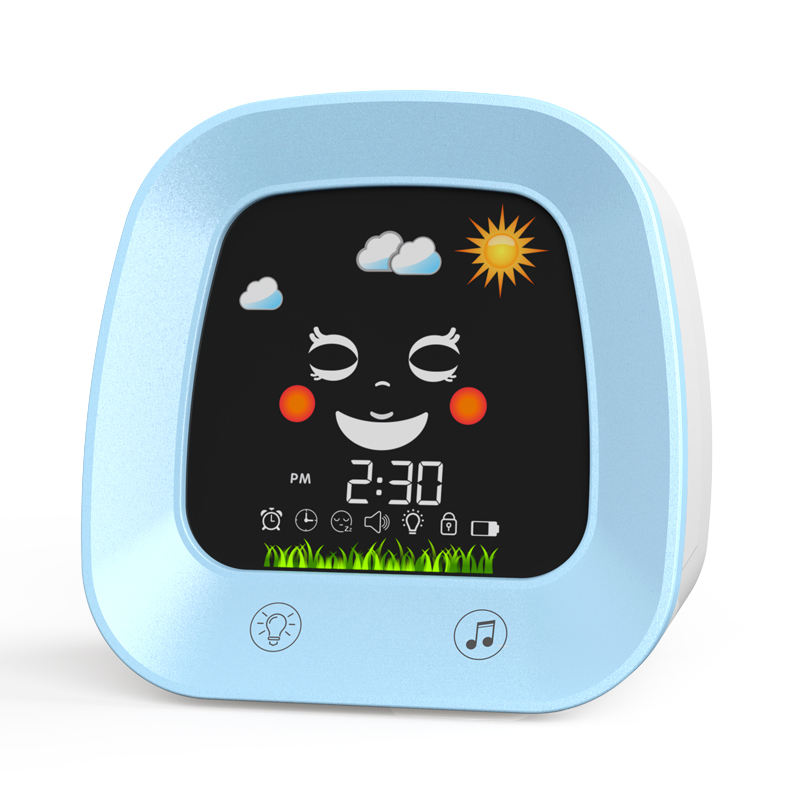Kids digital alarm clock with smart sleep training and night light
