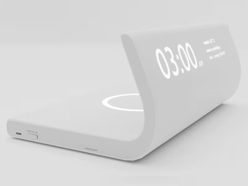Ahmed Rashad's Sleek Wireless Clock Chargers: A Multifunctional Design for Modern Living