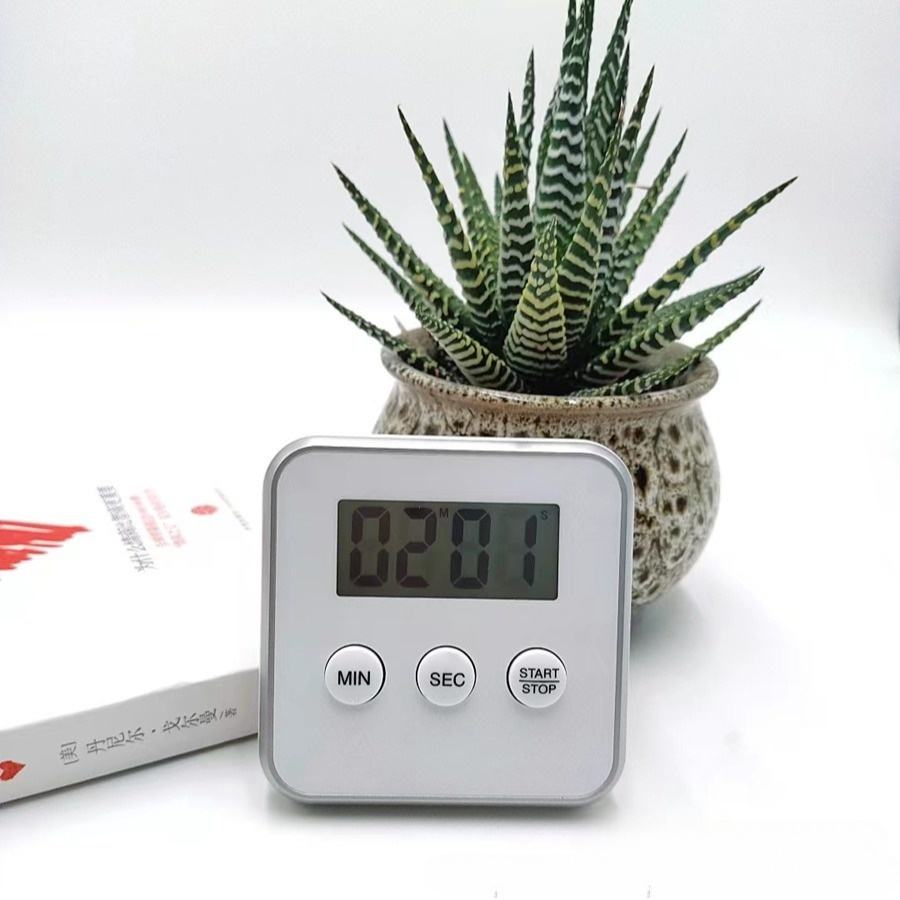 Magnetic LCD Digital Countdown Kitchen Timer Fast Setting Plastic Electronic Backing Timer for Cooking Alarm Count Features