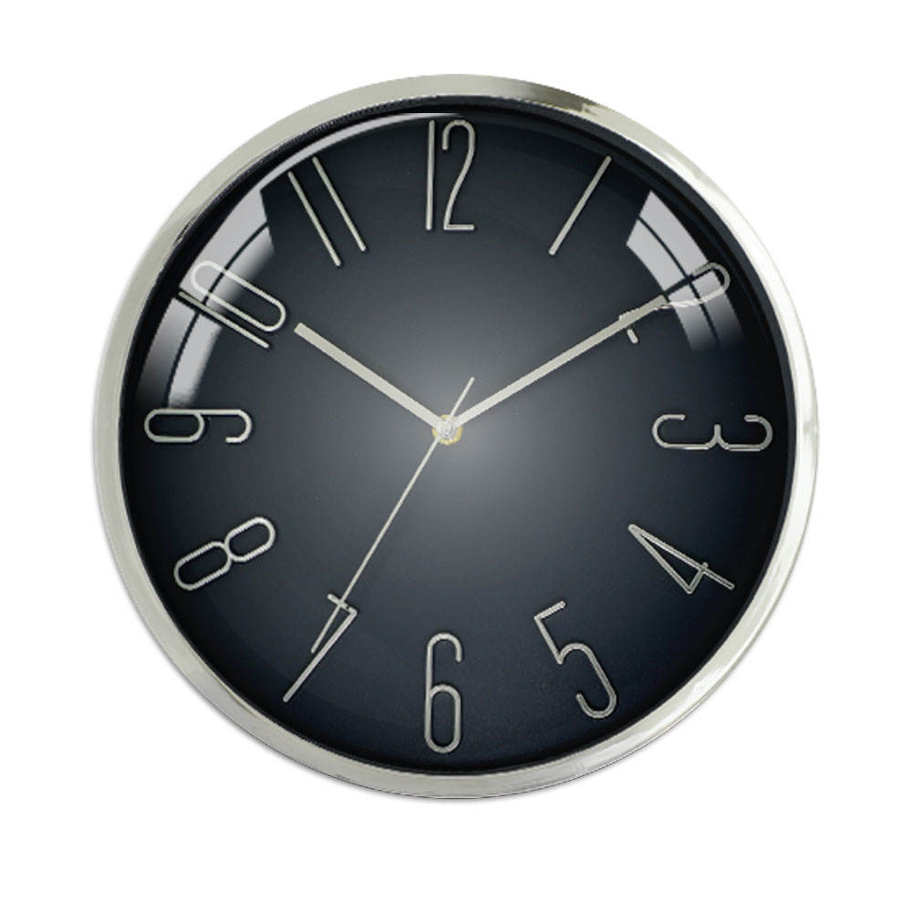Raised Numbers Simple Style 12-Inch Battery-Operated Quartz Wall Clock for Office Living Room Bedroom Household Decor
