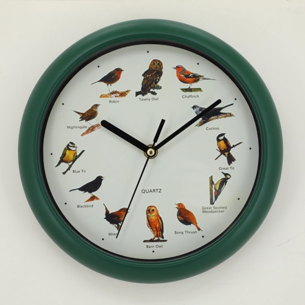 12 Inch Elegant Singing Bird Wall Clocks with Needle Display Customized Musical Clocks