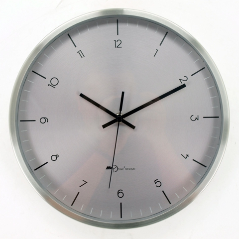 Aluminum Face Quartz Stainless Steel Wall Clock