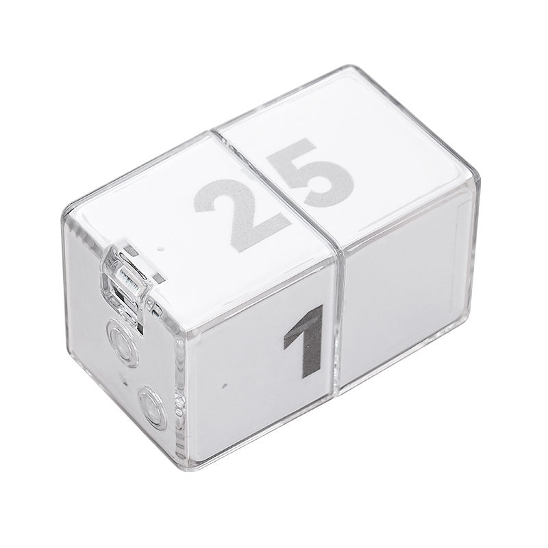 Rechargeable Small Square Kitchen Timer Flip Induction Magic Cube Gravity Sensor Countdown Electronic Time Household Plastic
