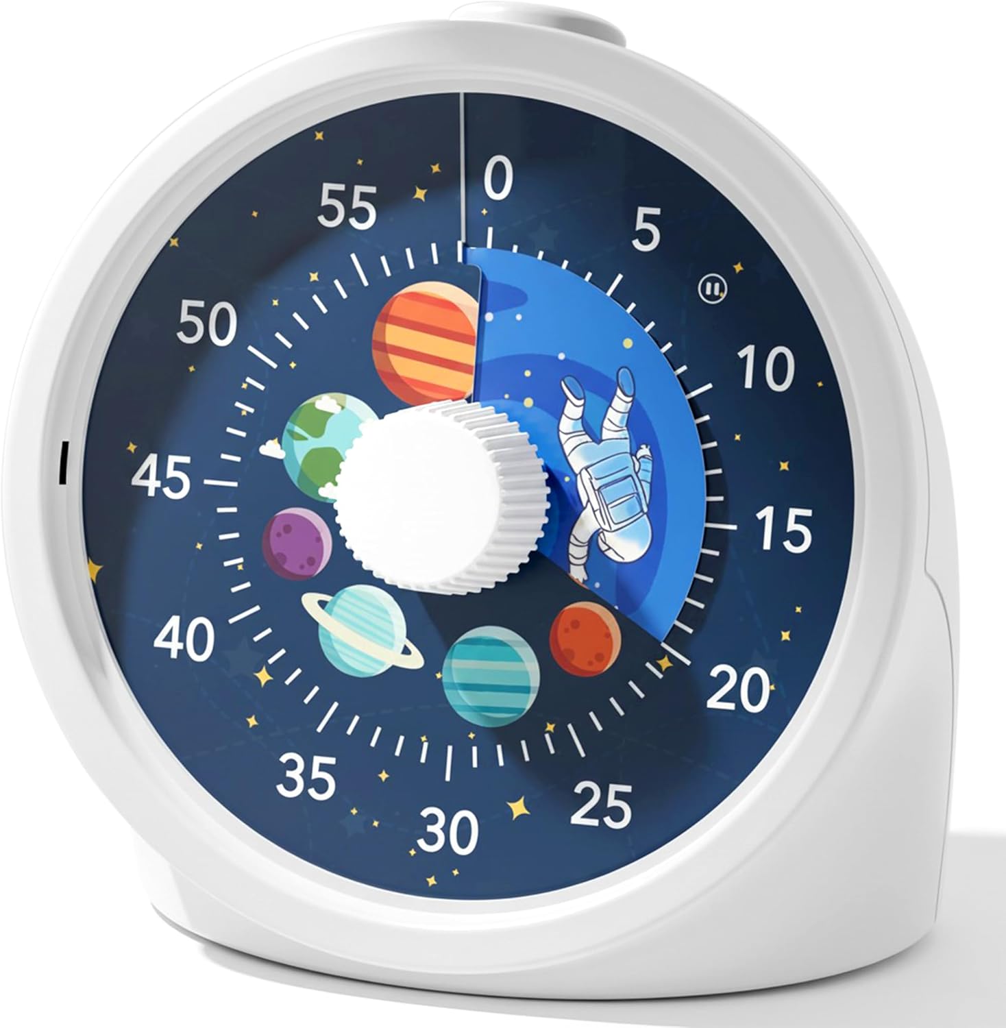 Visual learning timer with planets display