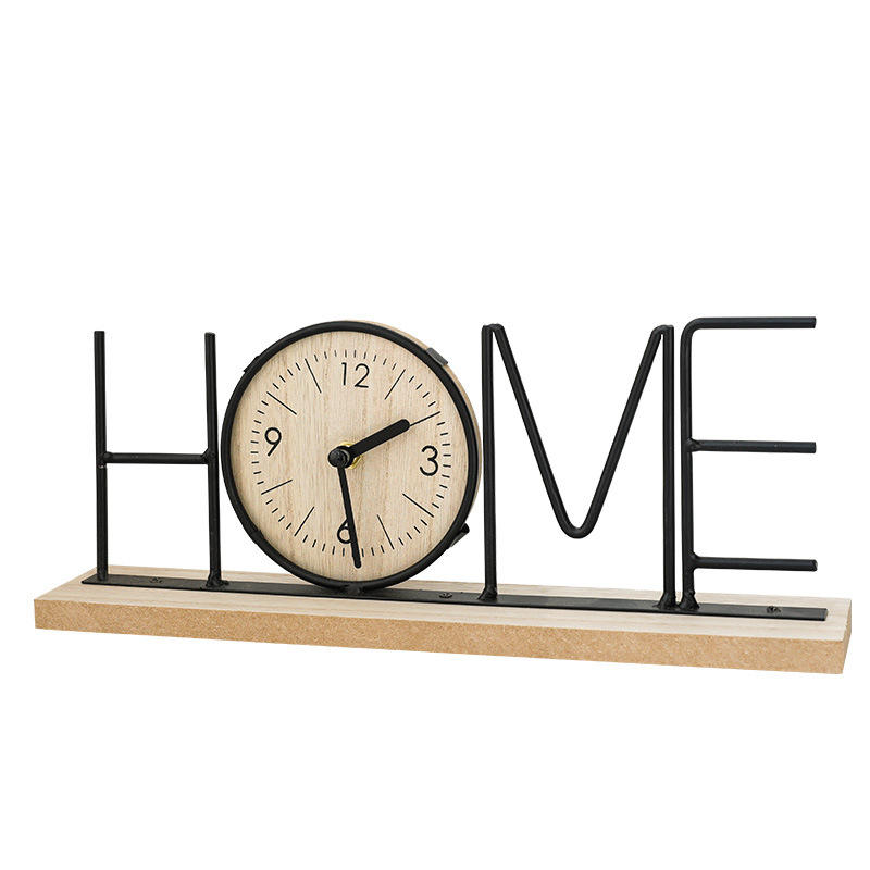Handcrafted Creative Decorative Ornament Alarm Clock Home Living Room Bedroom Entryway Wine Cooler Office Desktop Clock