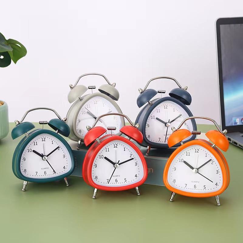 3 Inch Cartoon Metal Ringing Mute Desk Clock Student Bedside Compact Cute Bedroom Creative Alarm Clock