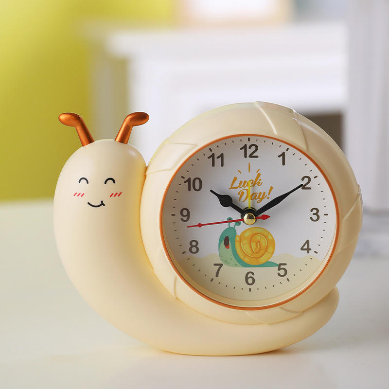 Snail Korean Daily Goods Wholesale Candy Color Desk Clock 3D Digital Cartoon Student Alarm Clock