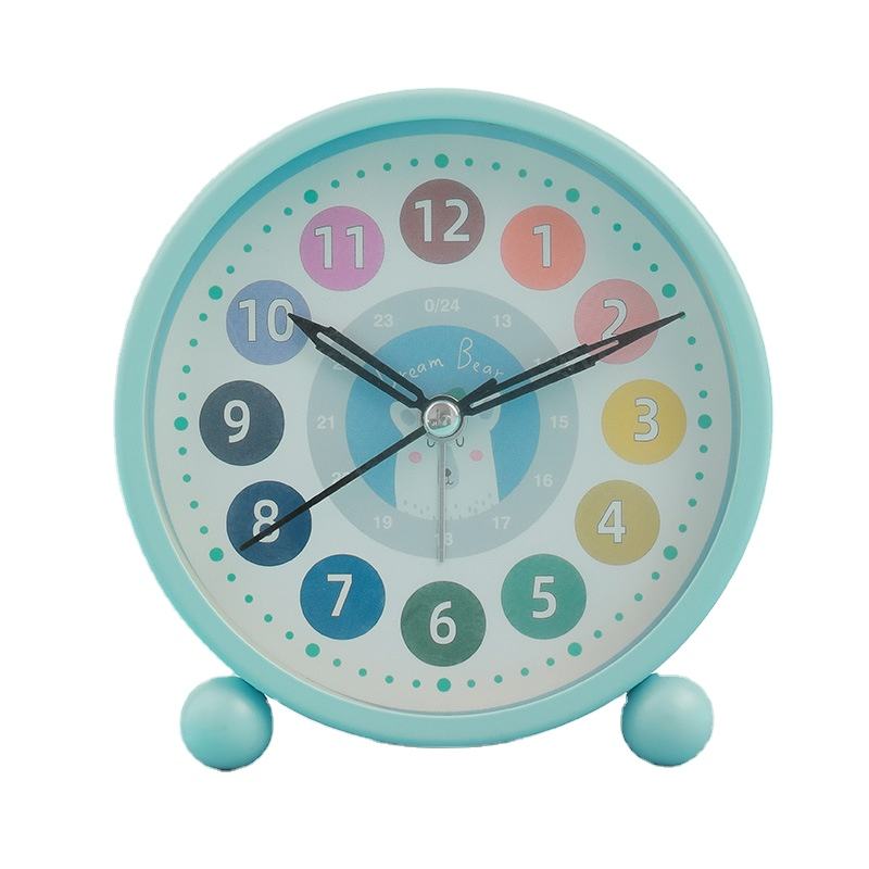 Baby Designs Early Learning Desk Clock Students Special Wake up Alarm Clock Boys Girls Learning Clock