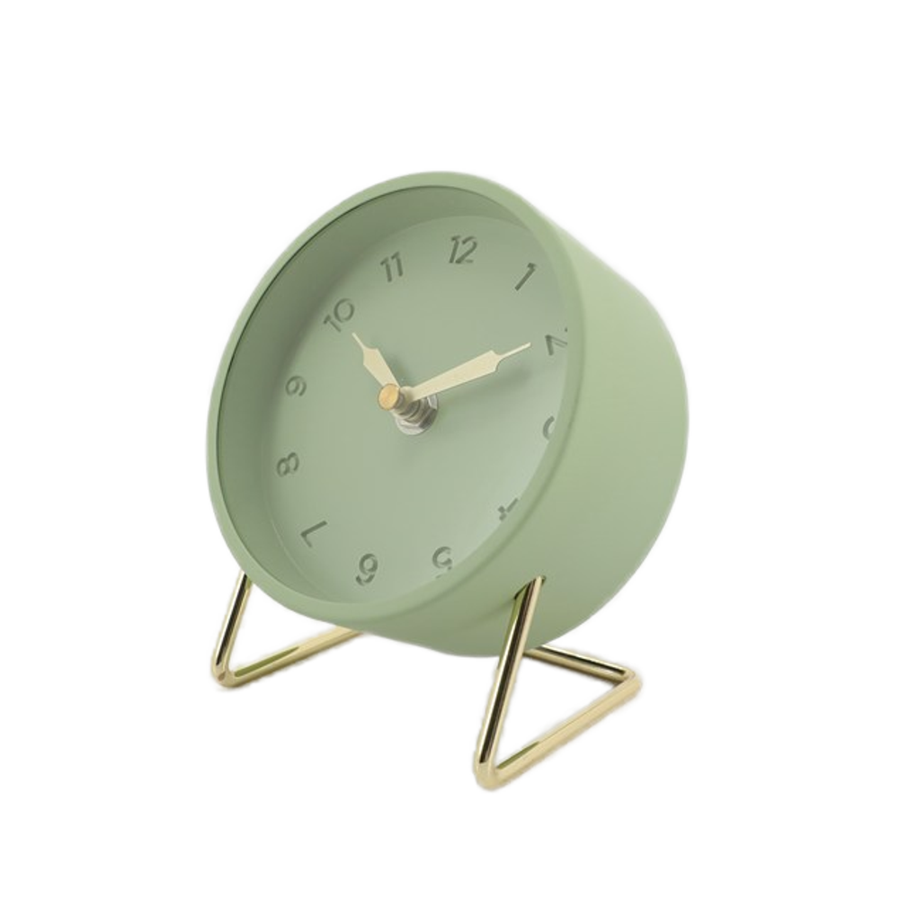 Metal Desk Alarm Clock Retro Bedroom Table Vintage Analog Alarm Clock Silent Non-Ticking Bedside Living Room Bedroom Gift