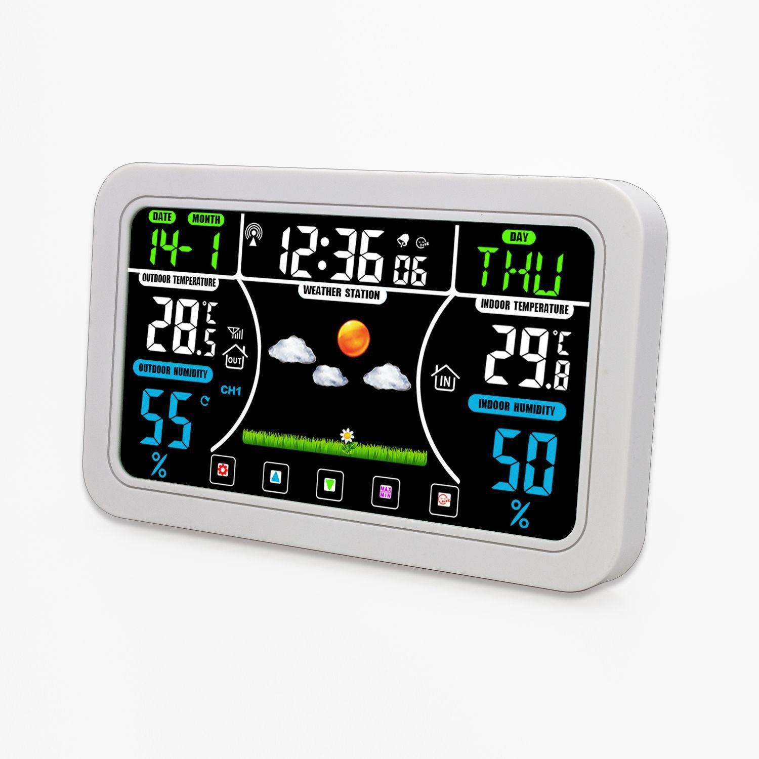 European American VA Color Screen Weather Clock