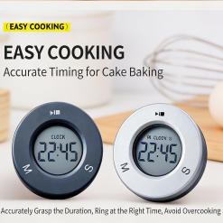 Round Small Digital Electronic Kitchen Timer with Alarm Function