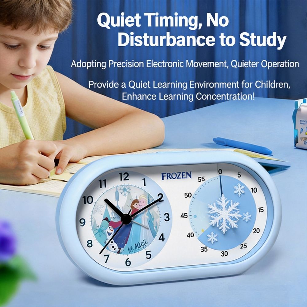3-in-1 Plastic Alarm Clock AAA Batteries for Students-Timer Self-Discipline Tool for Kids Effective Time Management Study